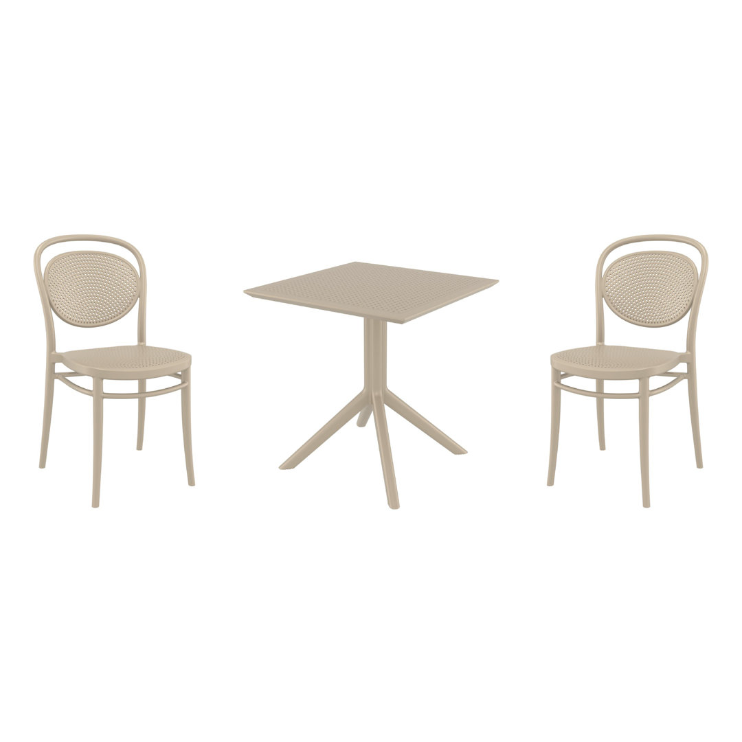 Farrah Square 2 - Person 27.5" Long Bistro Set